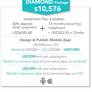 DIAMOND Package (mCommerce Edition) – Android + iOS version