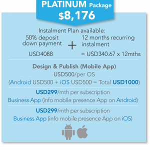 PLATINUM Package (Basic Edition) – iOS + Android version